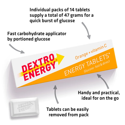 Energy Orange + Vitamin C Dextrose 47g by DEXTRO