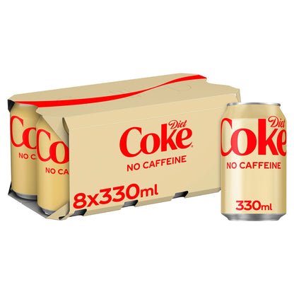 Diet Coke Caffeine Free 8x330ml by Coca-Cola