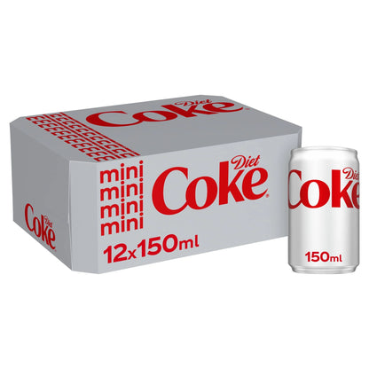 Diet Coke Soft Drink Cans 12 X 150 Ml by Coca-Cola
