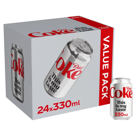 Diet Coke Soft Drink Cans 24 X 330 Ml by Coca-Cola