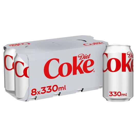 Diet Coke Soft Drink Cans 8 X 330ml by Coca-Cola