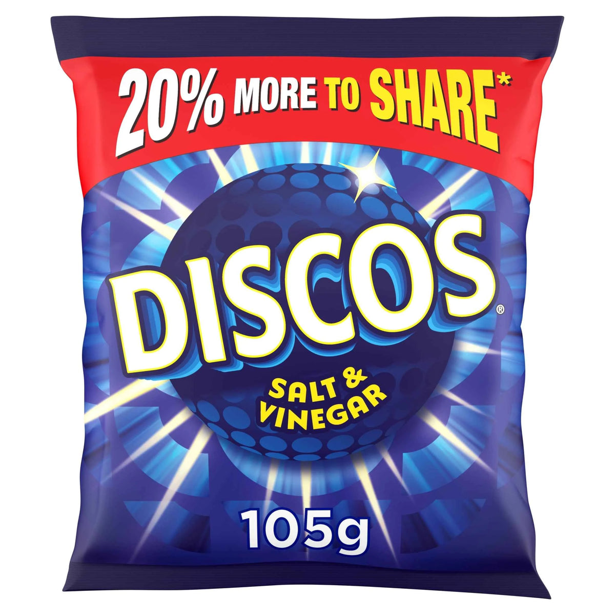 Salt & Vinegar Sharing Crisps 105g by DISCOS
