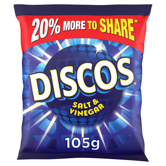 Salt & Vinegar Sharing Crisps 105g by DISCOS