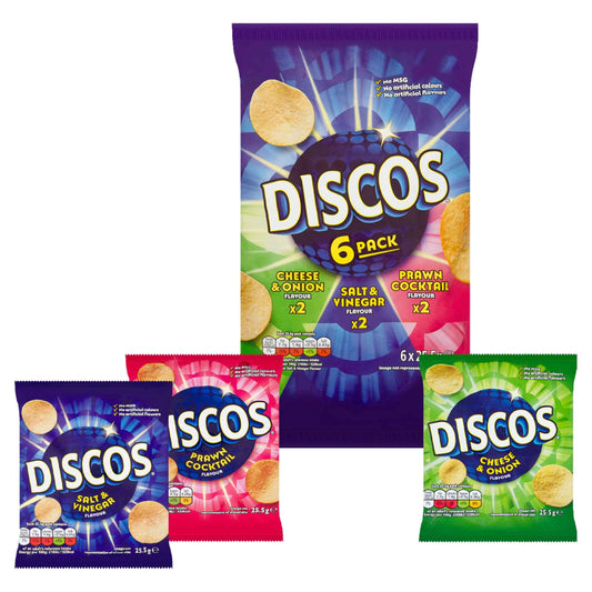 Discos Variety Multipack Crisps 6x25.5g by KP