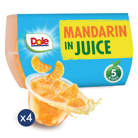 Fruit Bowl Mandarins In Juice 4 X 113g by Dole