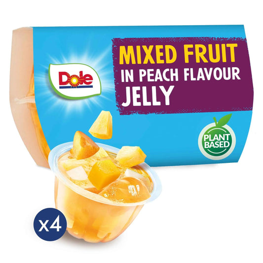 Mixed Fruit In Peach Jelly 4x123g by Dole