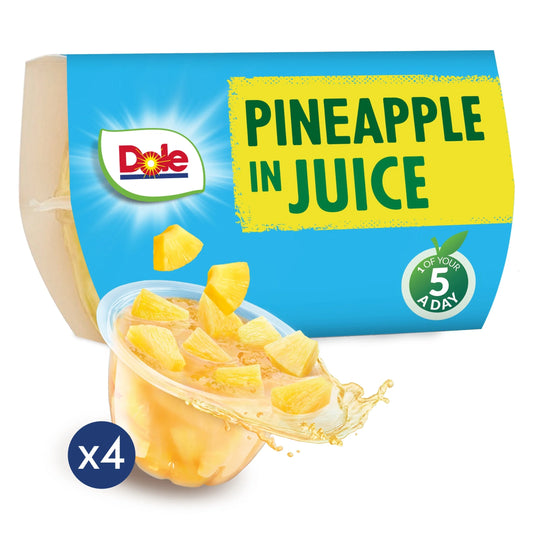 Pineapple Fruit In Juice 4x113g by Dole