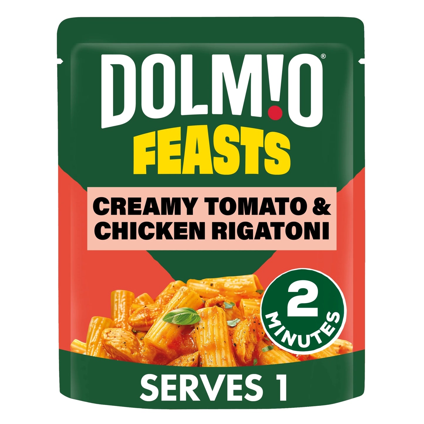 Feasts Creamy Tomato And Chicken Rigatoni Pasta Ready Meal by DOLMIO