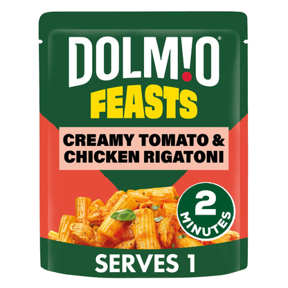 Feasts Creamy Tomato And Chicken Rigatoni Pasta Ready Meal by DOLMIO