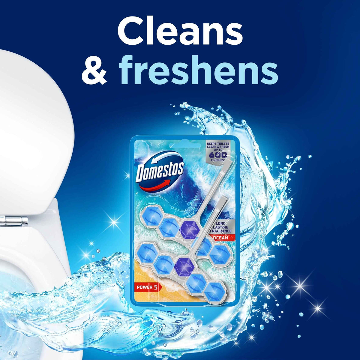 Power 5 Toilet Rim Block Freshener by Domestos