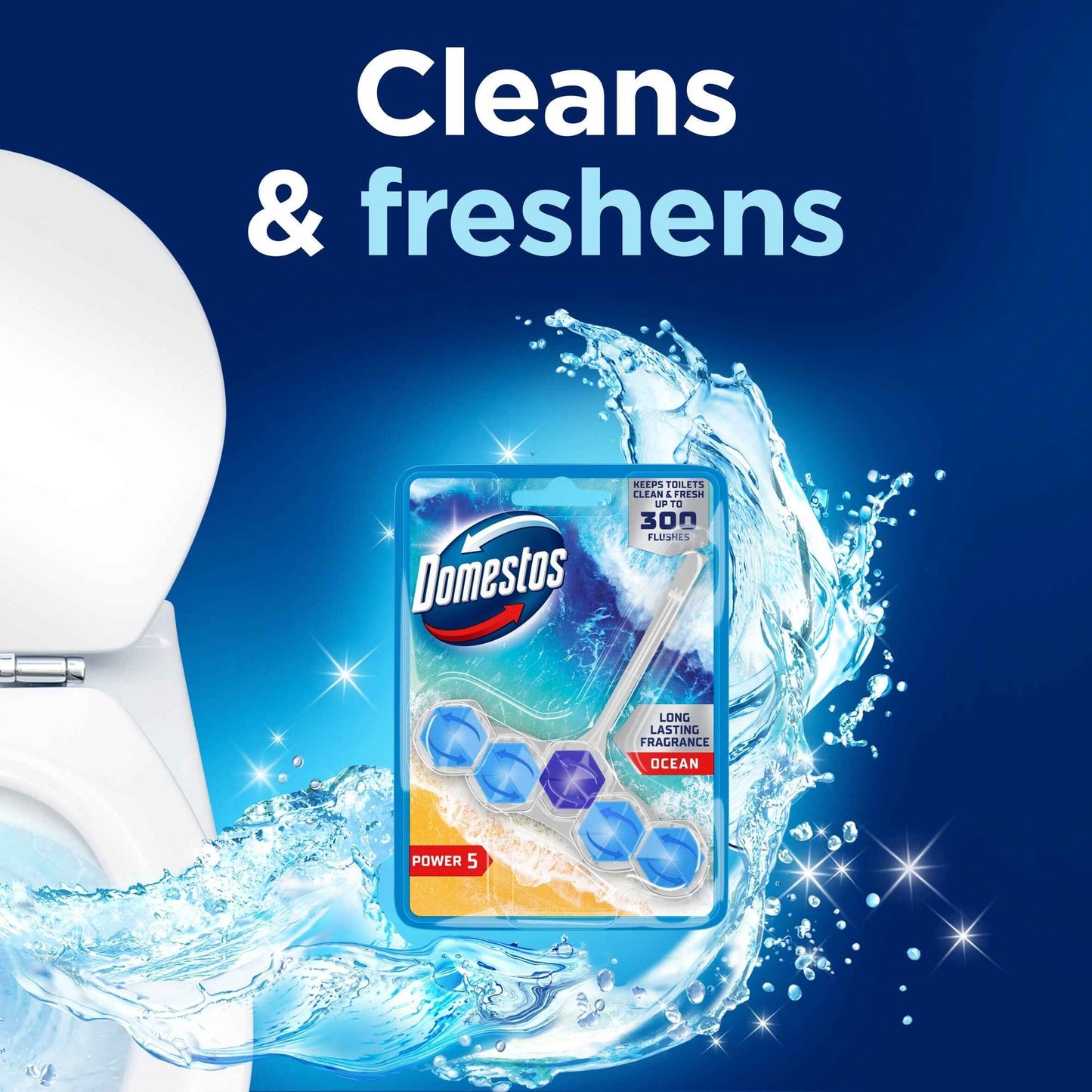 Power 5 Toilet Rim Block Freshener by Domestos
