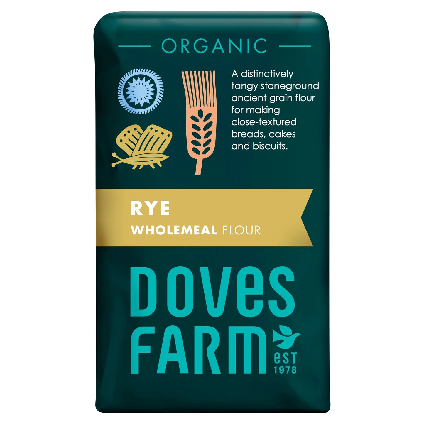 Organic Rye Flour 1kg by DOVES FARM