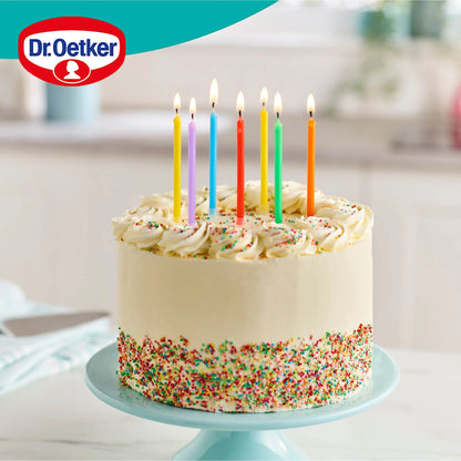 12 Rainbow Birthday Candles by Dr. Oetker