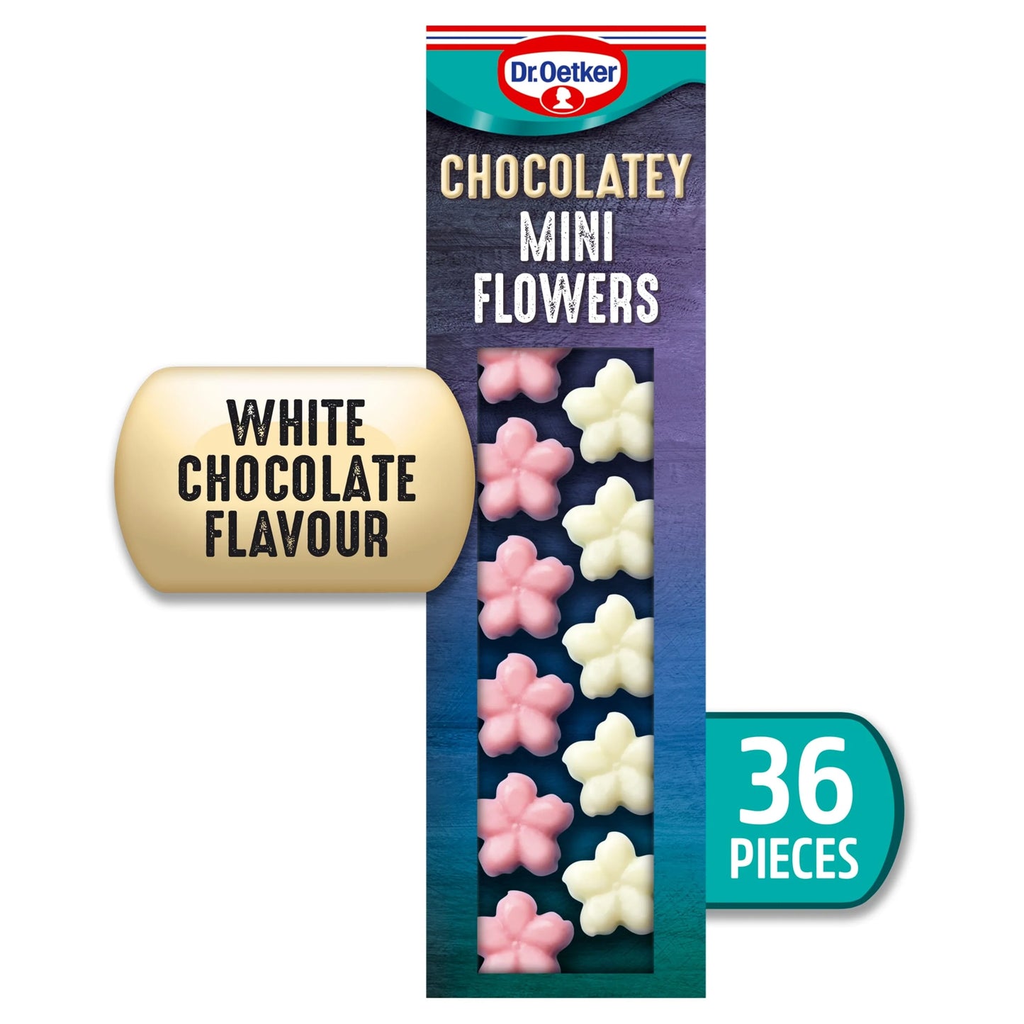 36 White Chocolatey Mini Flowers by Dr. Oetker