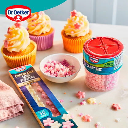 36 White Chocolatey Mini Flowers by Dr. Oetker