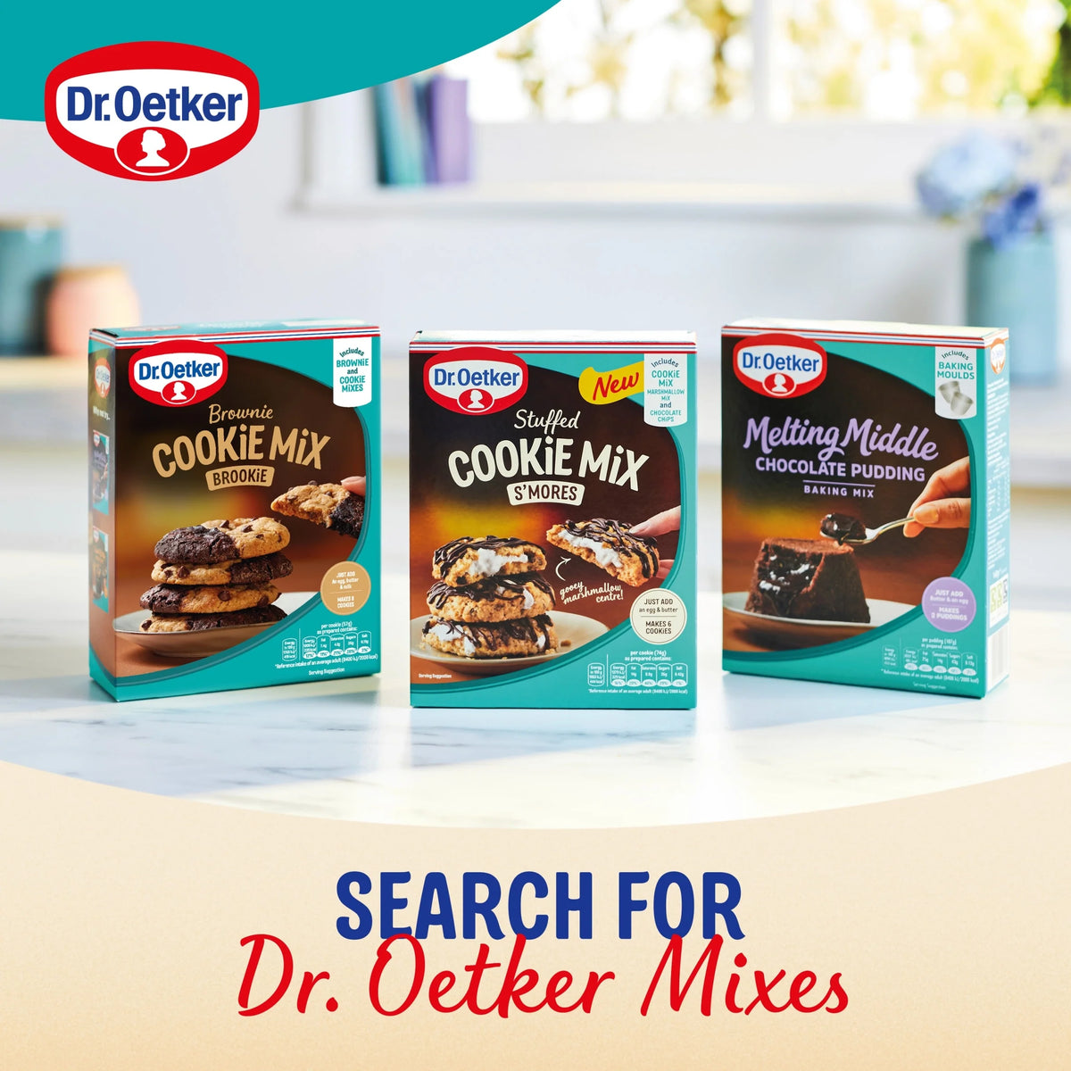 Dr Oetker Brookie Cookies Baking Mix 390g by Dr. Oetker