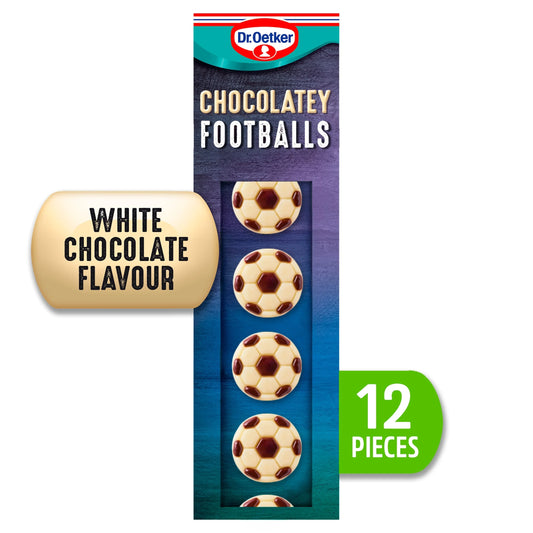 Chocolatey Footballs White Chocolate Flavour 12 Pieces by Dr. Oetker