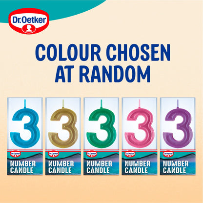 Number 3 Candle by Dr. Oetker