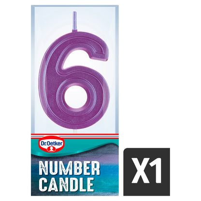 Number 6 Candle by Dr. Oetker