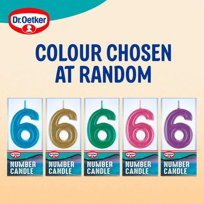 Number 6 Candle by Dr. Oetker
