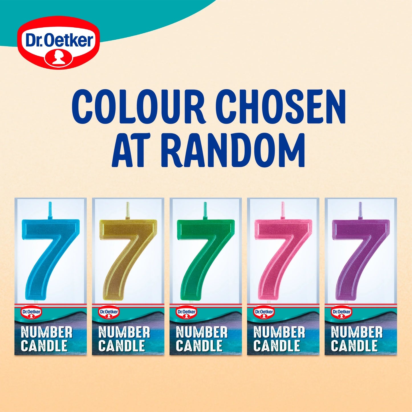 Number 7 Candle by Dr. Oetker