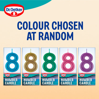 Number 8 Candle by Dr. Oetker
