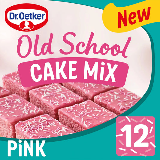 Pink Old School Traybake Cake Mix by Dr. Oetker