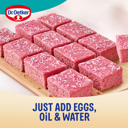 Pink Old School Traybake Cake Mix by Dr. Oetker