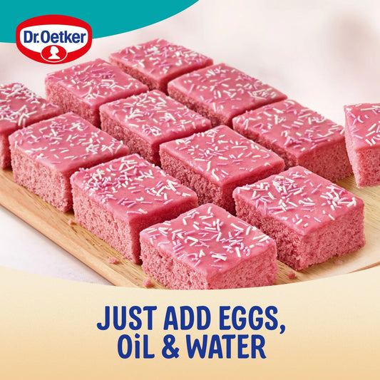 Pink Old School Traybake Cake Mix by Dr. Oetker