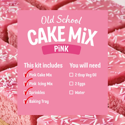 Pink Old School Traybake Cake Mix by Dr. Oetker