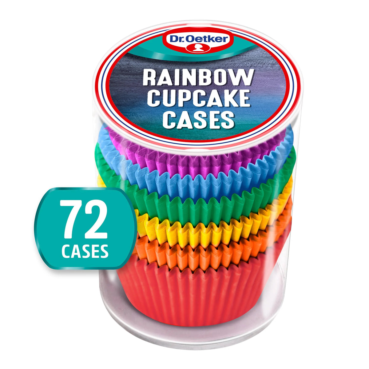 Dr Oetker Rainbow Cupcake Cases 72pc by Dr. Oetker