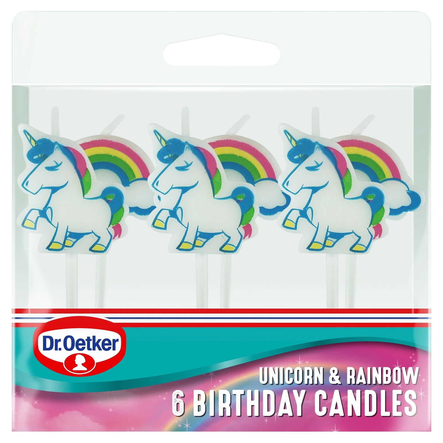 Unicorn & Rainbow Birthday Candles by Dr. Oetker