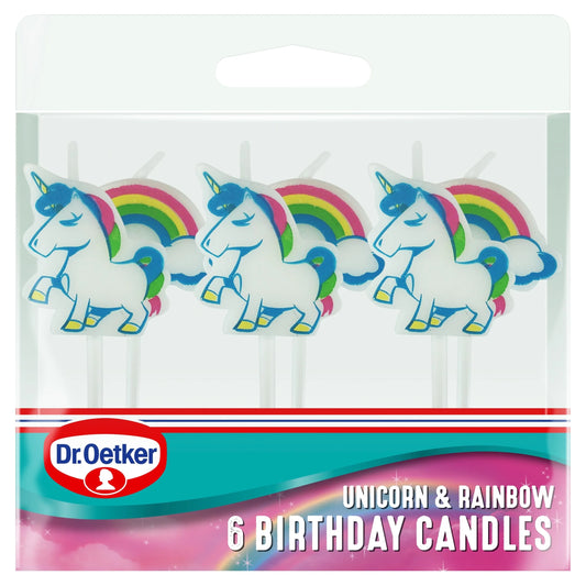 Unicorn & Rainbow Birthday Candles by Dr. Oetker
