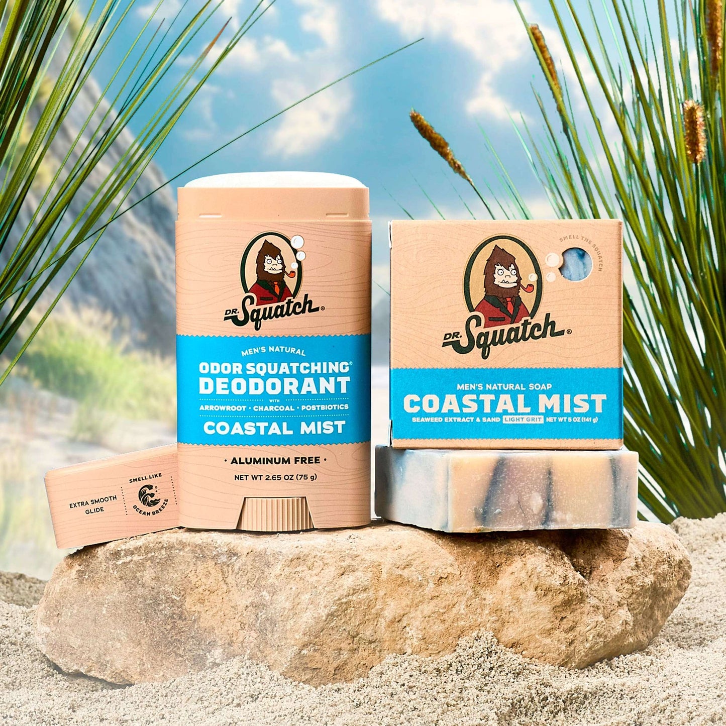 Natural Soap Bar Coastal Mist 141g by DR. Squatch