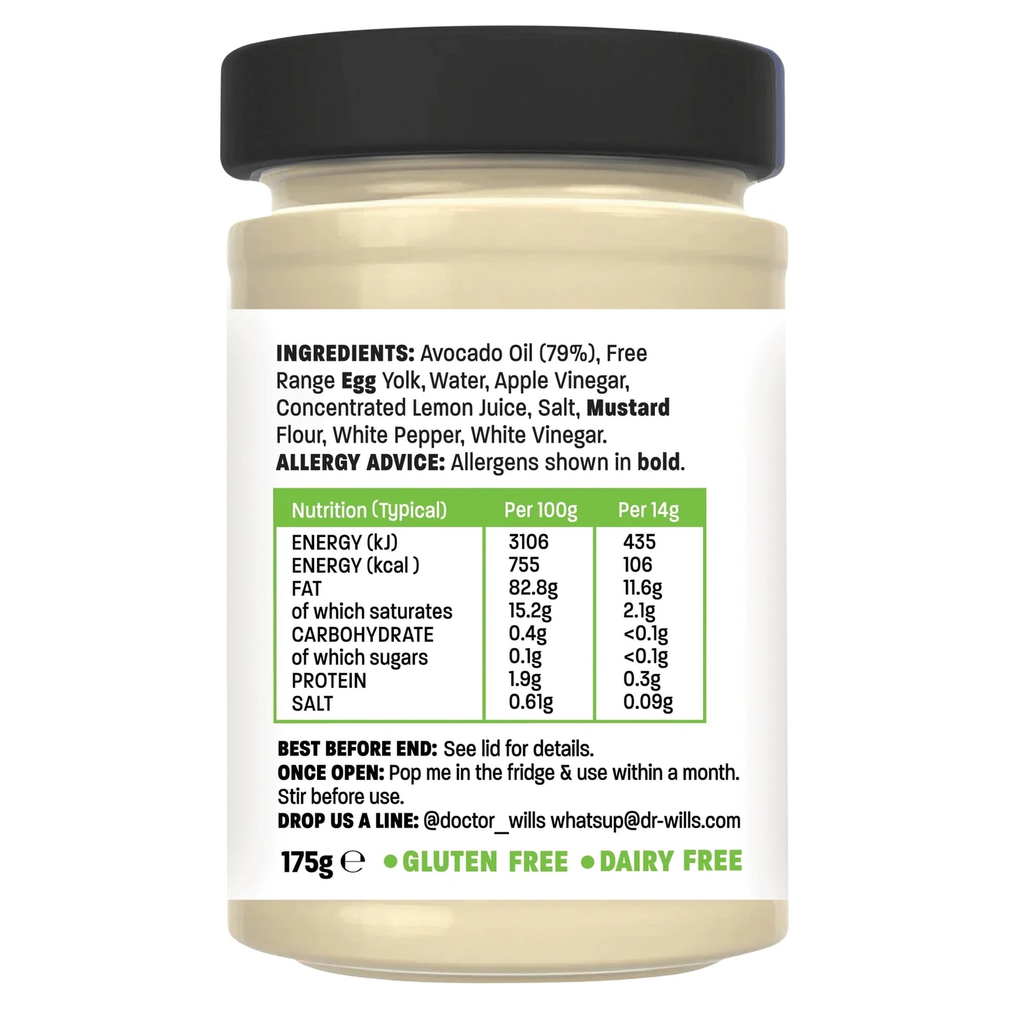 Dr Wills Avocado Oil Mayonnaise Sugar Free by Dr. Will's