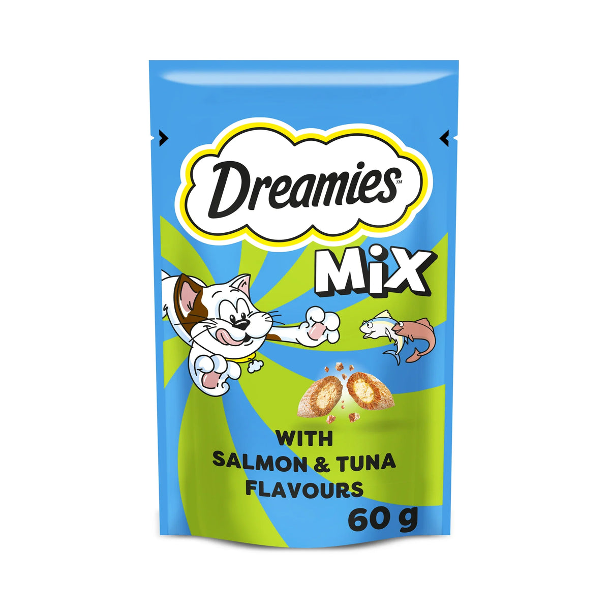 Cat Treat Biscuits With Salmon & by DREAMIES at The British Vault