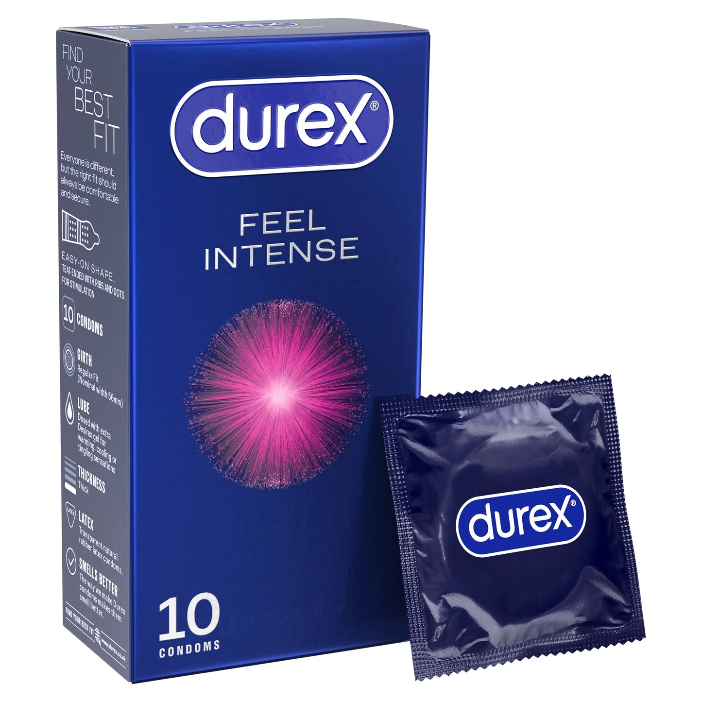 Feel Intense Latex Condoms 10 Pack by durex