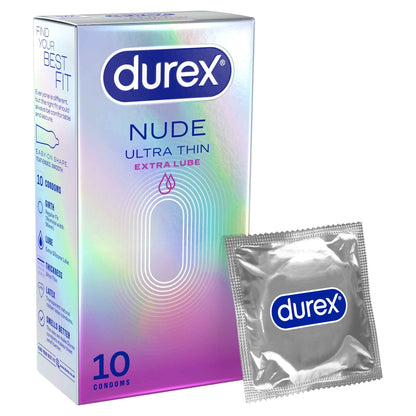 Nude Ultra Thin Extra Lube Condoms 10s by durex
