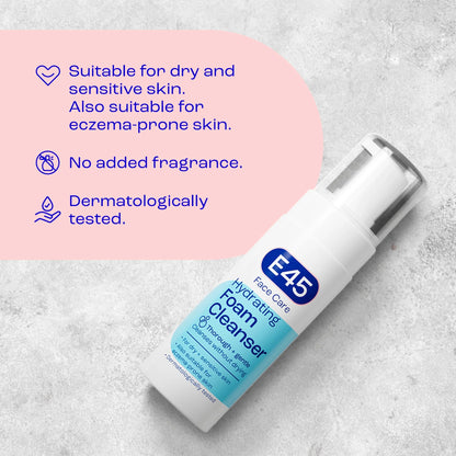 Face Foaming Cleanser For Dry & Sensitive by E45