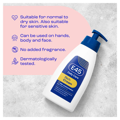 Rich 24 Hour Cream Dry Skin 400ml by E45