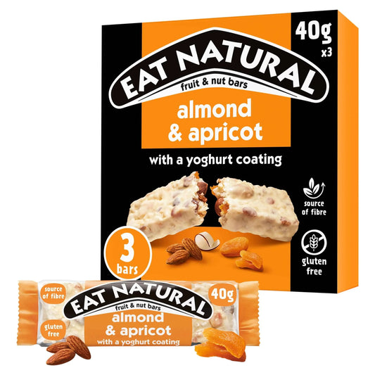 Fruit & Nut Bars With Almond, Apricot & Yoghurt 3 X 40g by EAT NATURAL