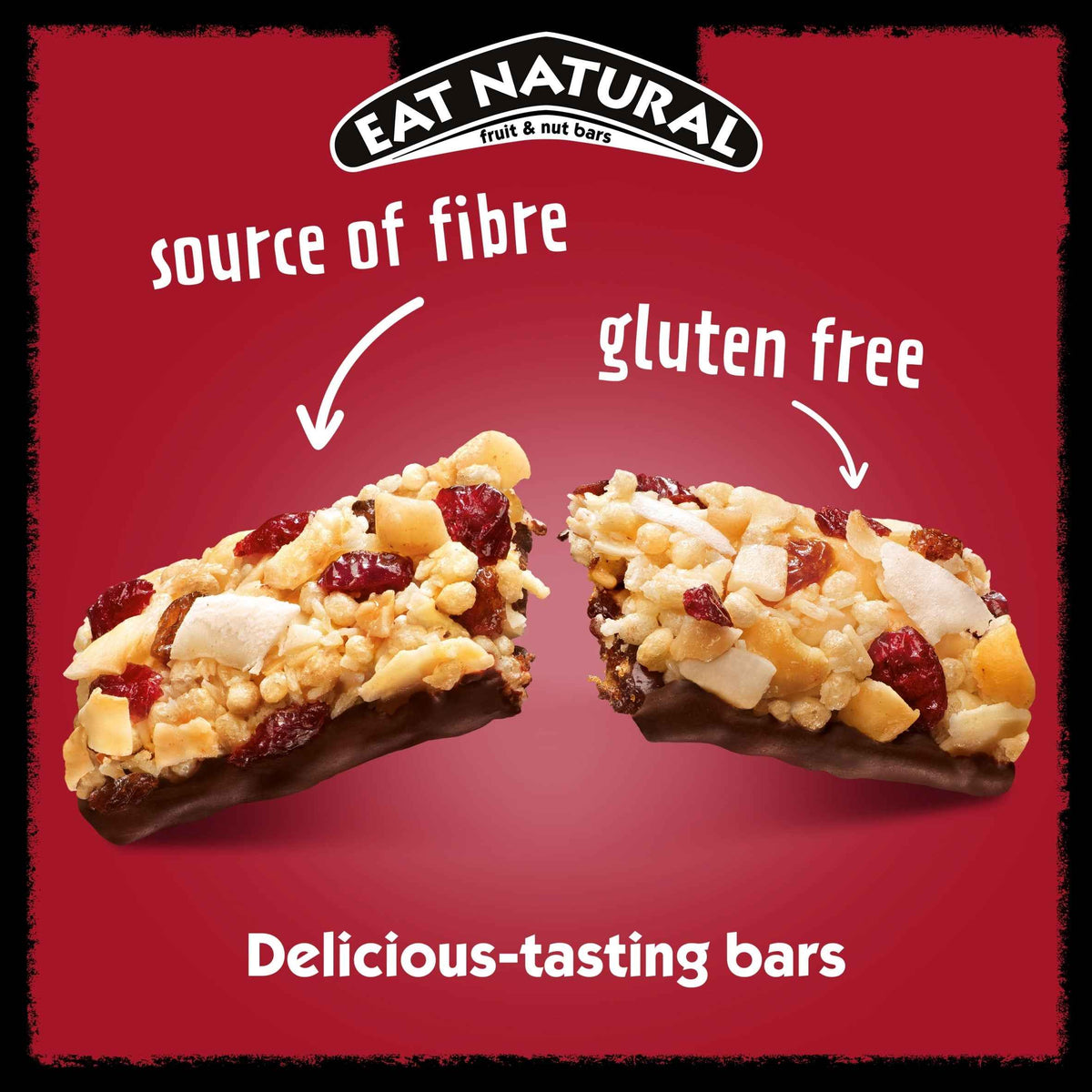 Fruit & Nut Bars With Dark Chocolate, Cranberries & by EAT NATURAL