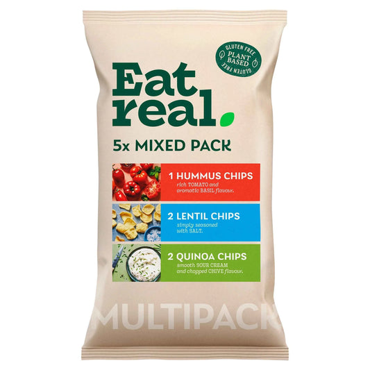 Hummus Chips - Tomato & Basil, Salt, by EAT REAL