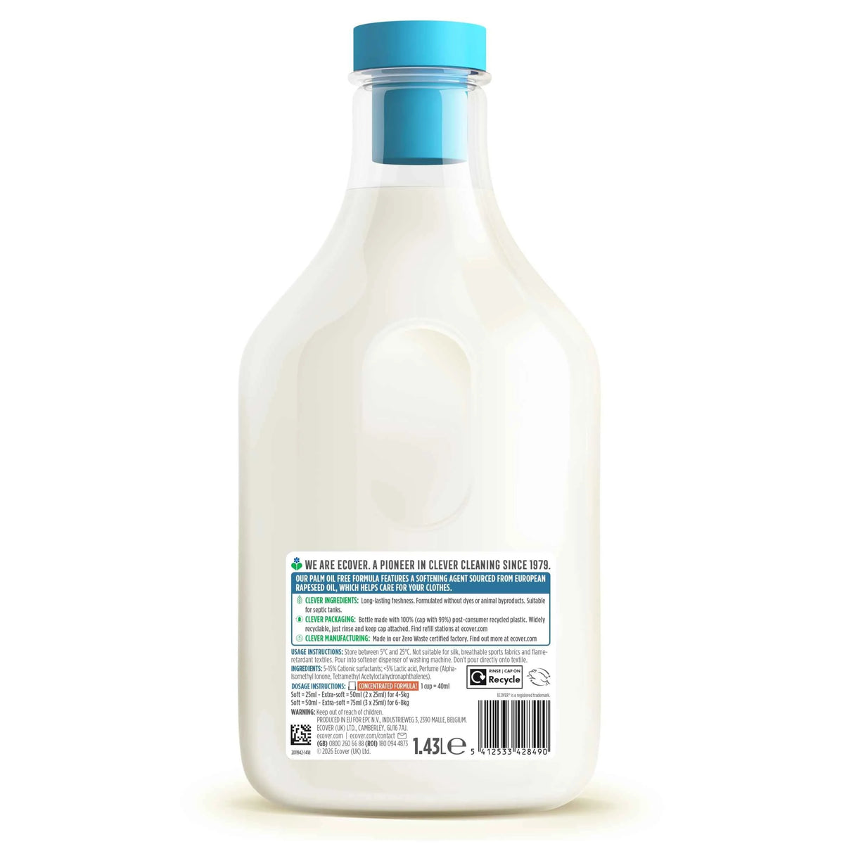 Fabric Softener Rose & Bergamot 57 by ECOVER