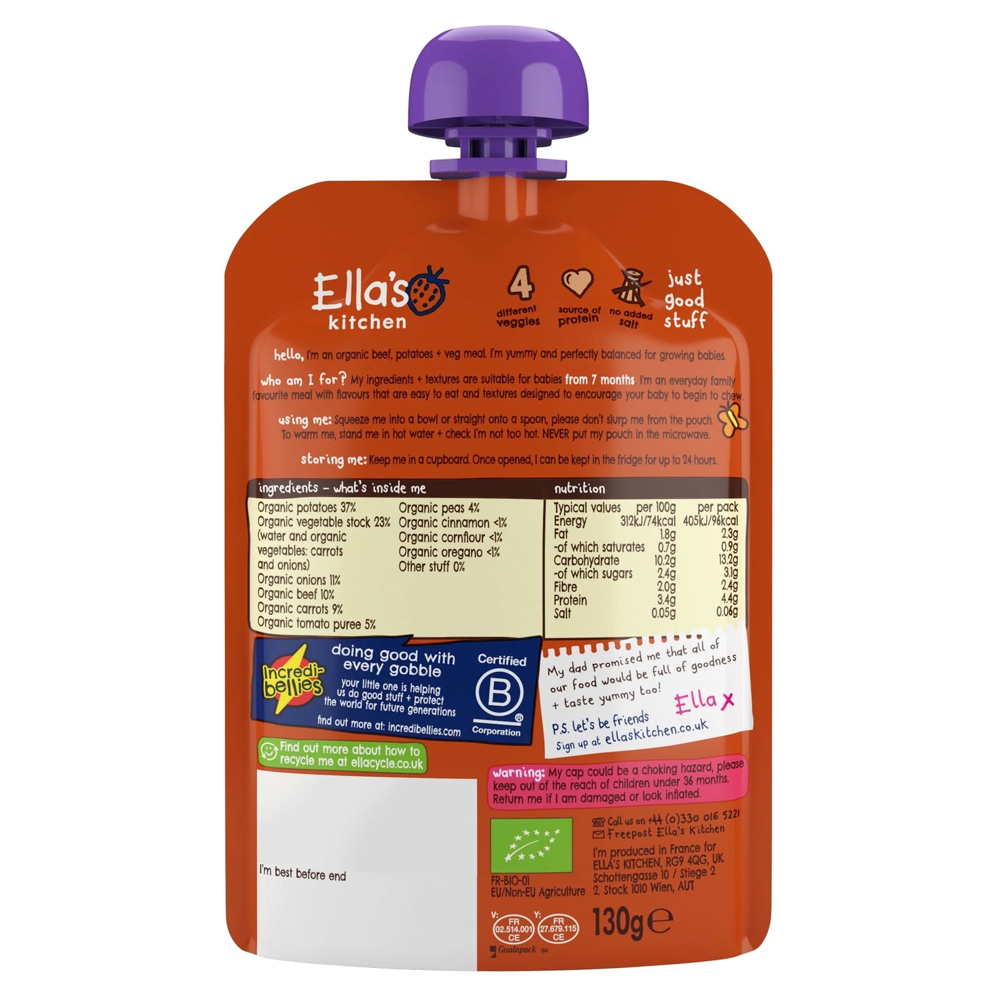 Cottage Pie 130g by Ella's kitchen