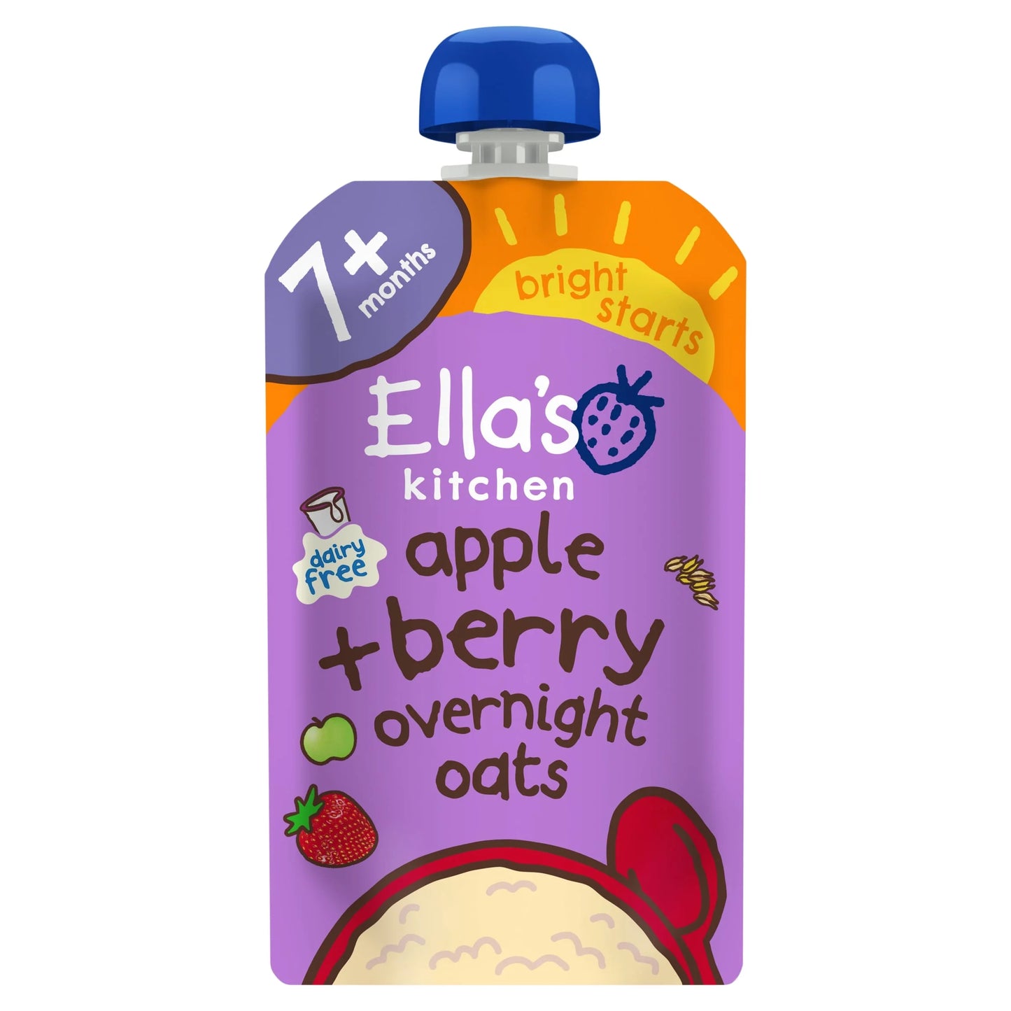 Organic Apple + Berry Overnight Oats With Coconut by Ella's kitchen