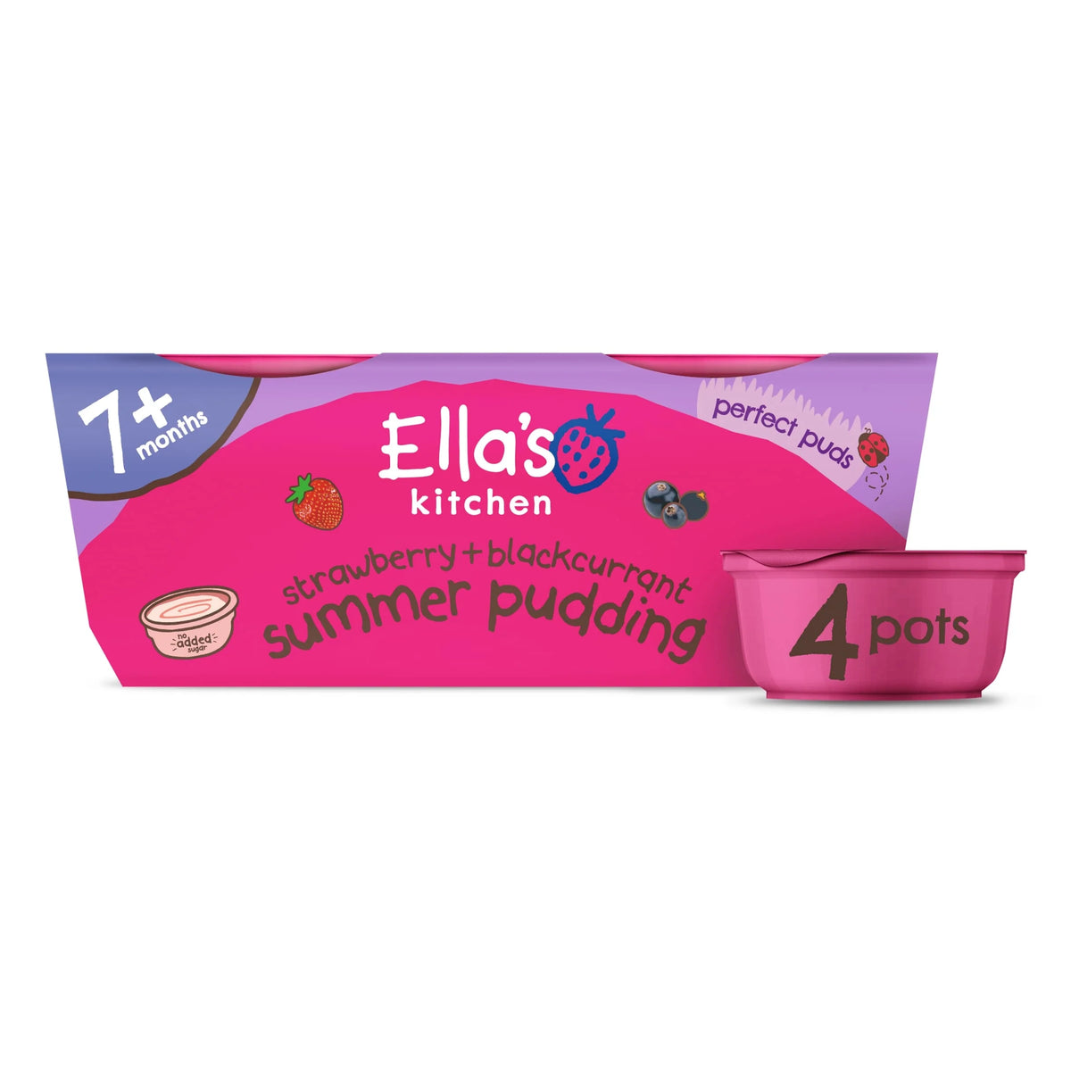 Organic Strawberry & Blackcurrent Summer Pudding 7m+ by Ella's kitchen