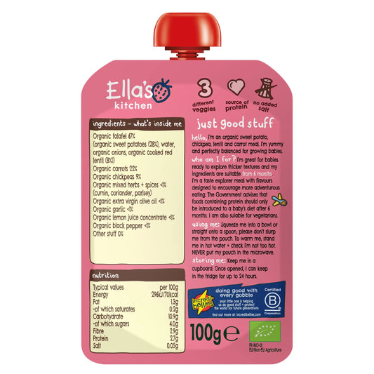 Sweet Potato & Hummus 6+ by Ella's kitchen