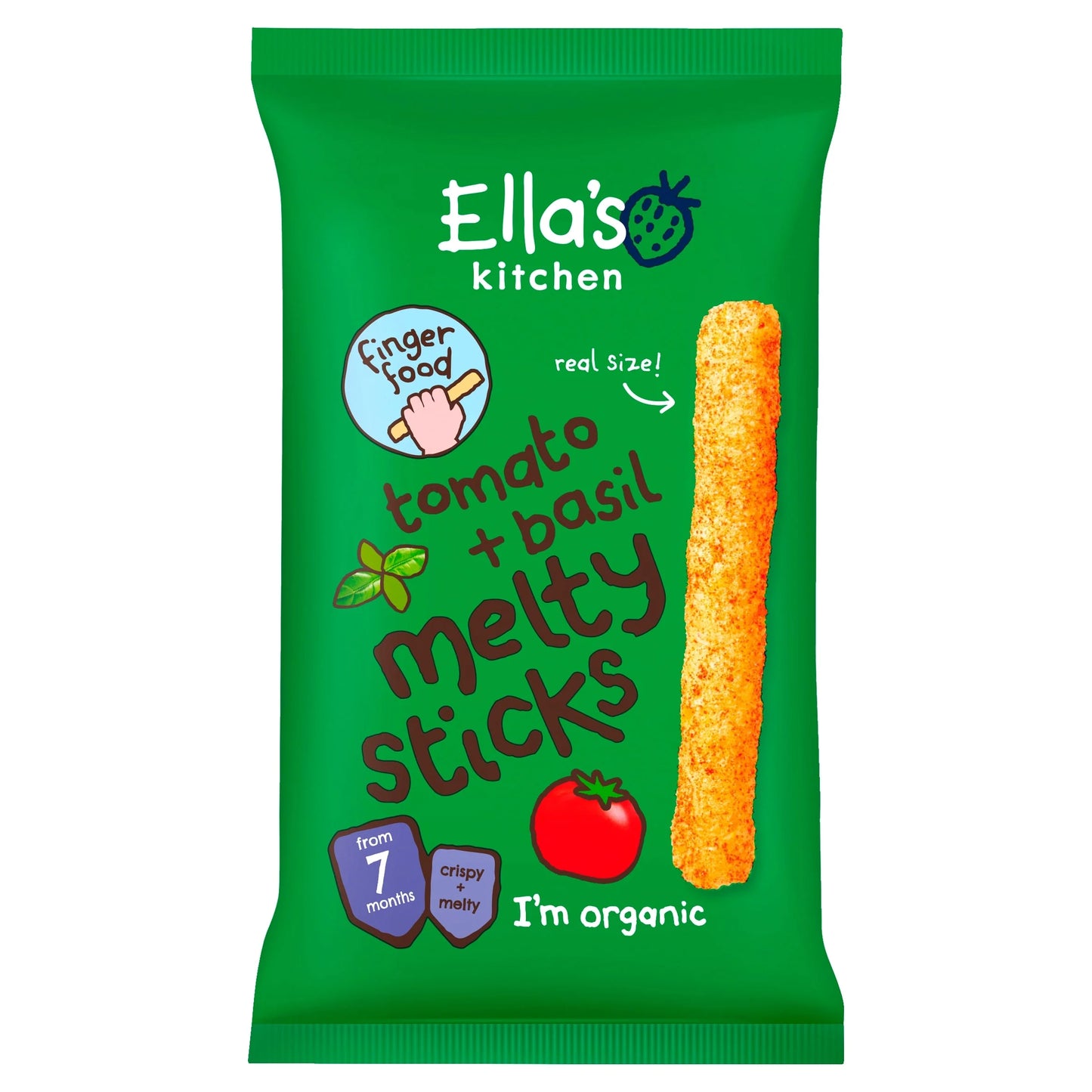 Tomato & Basil Melty Sticks 17g by Ella's kitchen
