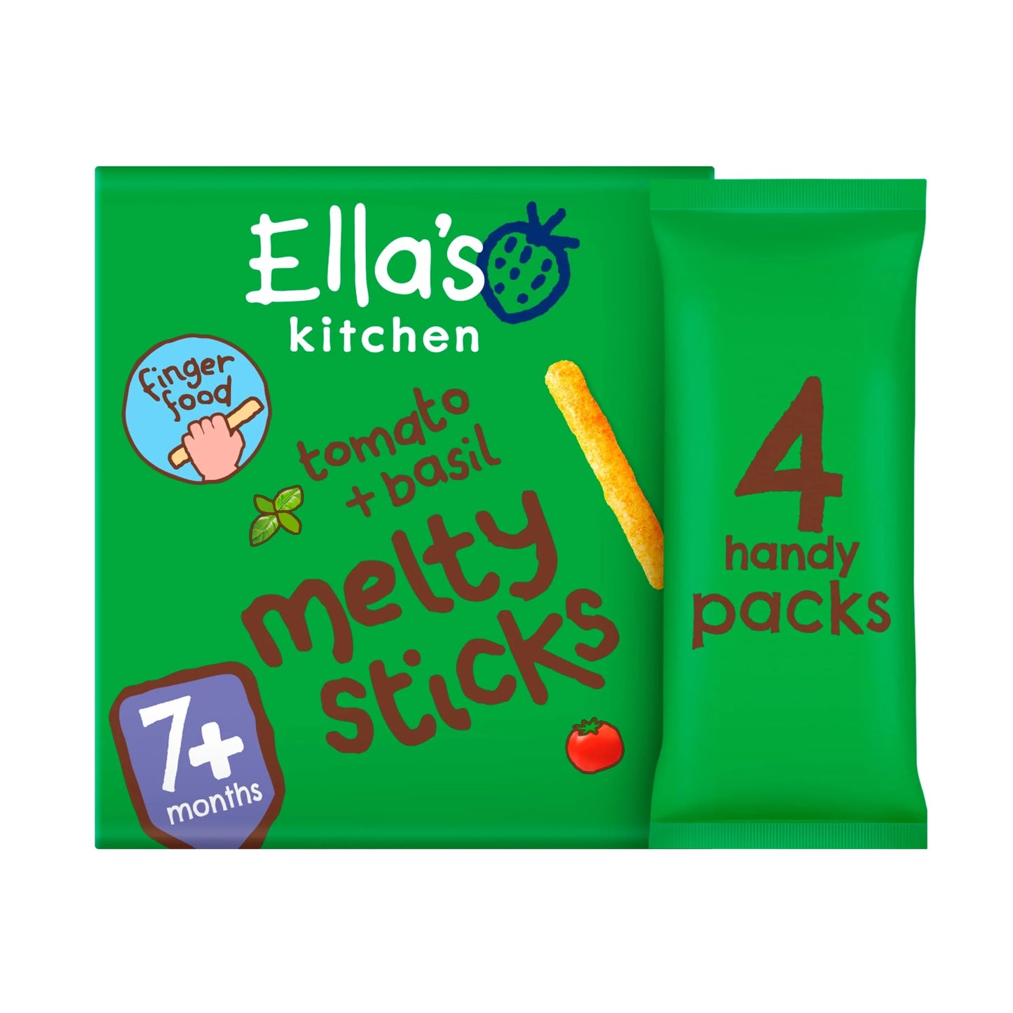 Tomato & Basil Melty Sticks 4x6g by Ella's kitchen